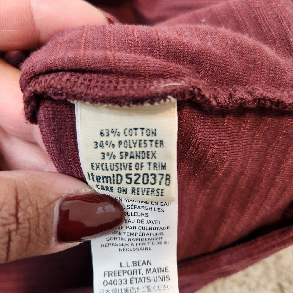 L.L. Bean Soft Stretch Corduroy Pullover Half-Zip Size Medium - Picture 6 of 8